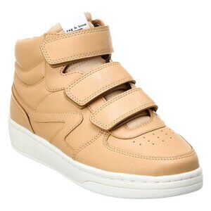 RAG & BONE Retro Court Mid Strap Velcro High Top Sneakers Lt Tan Sz US 6 / EU 36